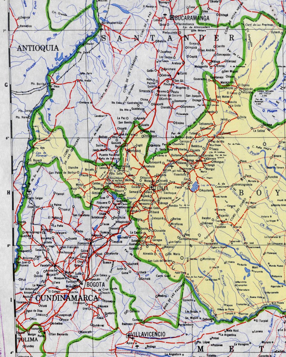 BibliotecaNalCo's tweet photo. ¿Sabías que Casanare y Arauca hicieron parte de Boyacá?
#ViernesDeMapas 🇨🇴 | El Atlas Escolar de Colombia, publicado en 1968 por el Instituto Geográfico Agustín Codazzi, enseñó la última forma de Boyacá antes de su modificación en 1973.
*Hilo* https://t.co/N9wGEyzOam