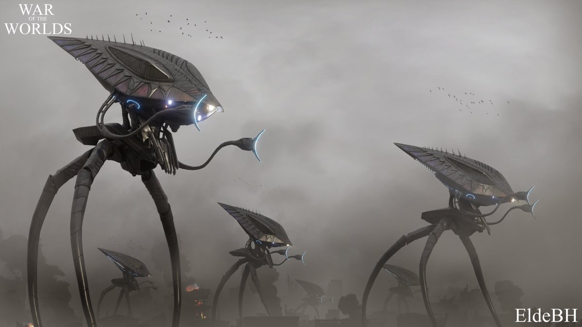 florisvdw1's tweet photo. My attempt to do an accurate recreation of the tripods from the 2005 Paramount #WaroftheWorlds movie.

Shoutout to the amazing people at ILM and @rchurchdesign for making the original design back then. 

@artstationhq https://t.co/lT5yM7JCDa https://t.co/oKGxNrQsQU