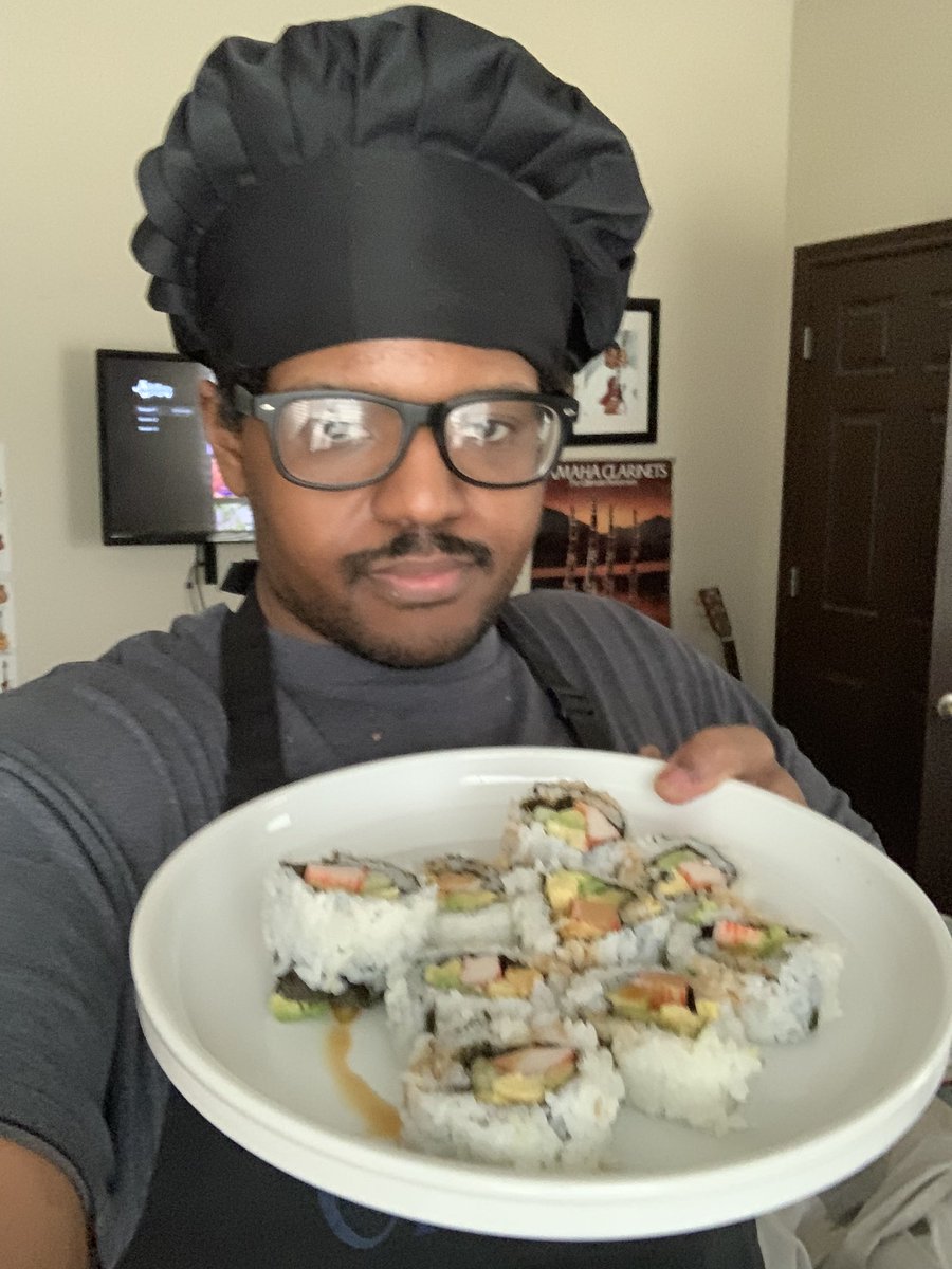 tjradway7's tweet photo. Hey guys, I did cooking some of the California Sushi Roll and Smoked Salmon Sushi Roll too for lunch and I am so proud as chef today! ๐จ๐พโ๐ณ๐จ๐พโ๐ณ๐จ๐พโ๐ณ๐ฃ๐ฃ๐ฑ๐ฑ๐จ๐พโ๐ณ๐จ๐พโ๐ณ๐ฃ๐ฃ๐ฑ๐ฑ #sushi #californiasushiroll #chef #texaschef https://t.co/r0LZmo2Sjz