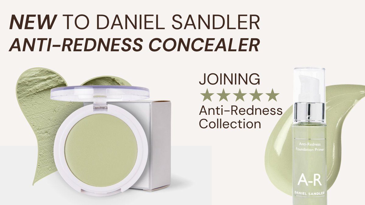 NEWNESS 📌Conceal redness instantly. Creamy, highly pigmented and natural-looking, this concealer is made for you if you have any kind of high colour including #rosacea, hot flushes or pimples. Find out more here: danielsandler.com/products/anti-…