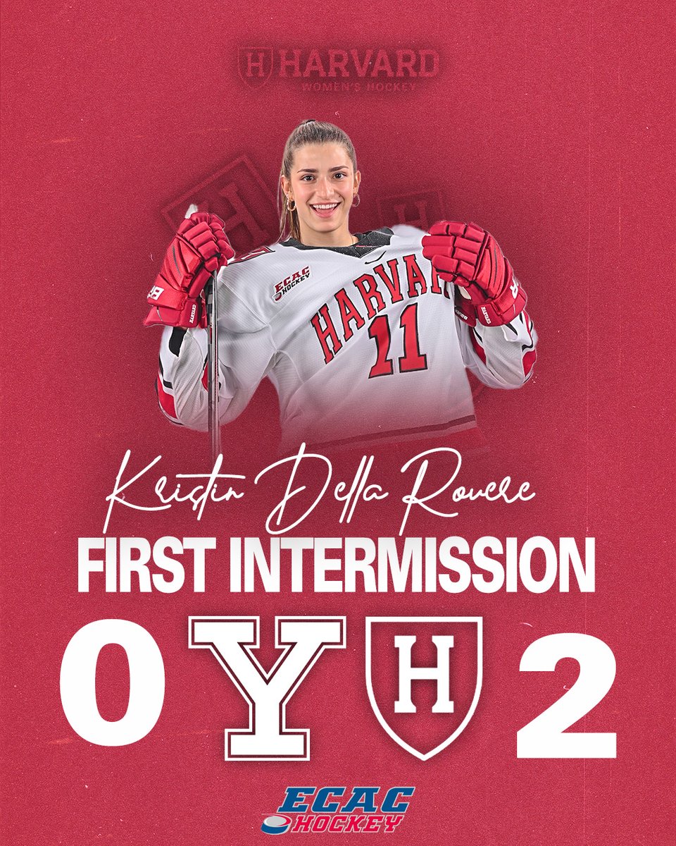👀End of 1️⃣ 

🚨 Goals by Kristin Della Rovere and Anne Bloomer give Harvard an early lead!

#TeamFirst x #OneCrimson