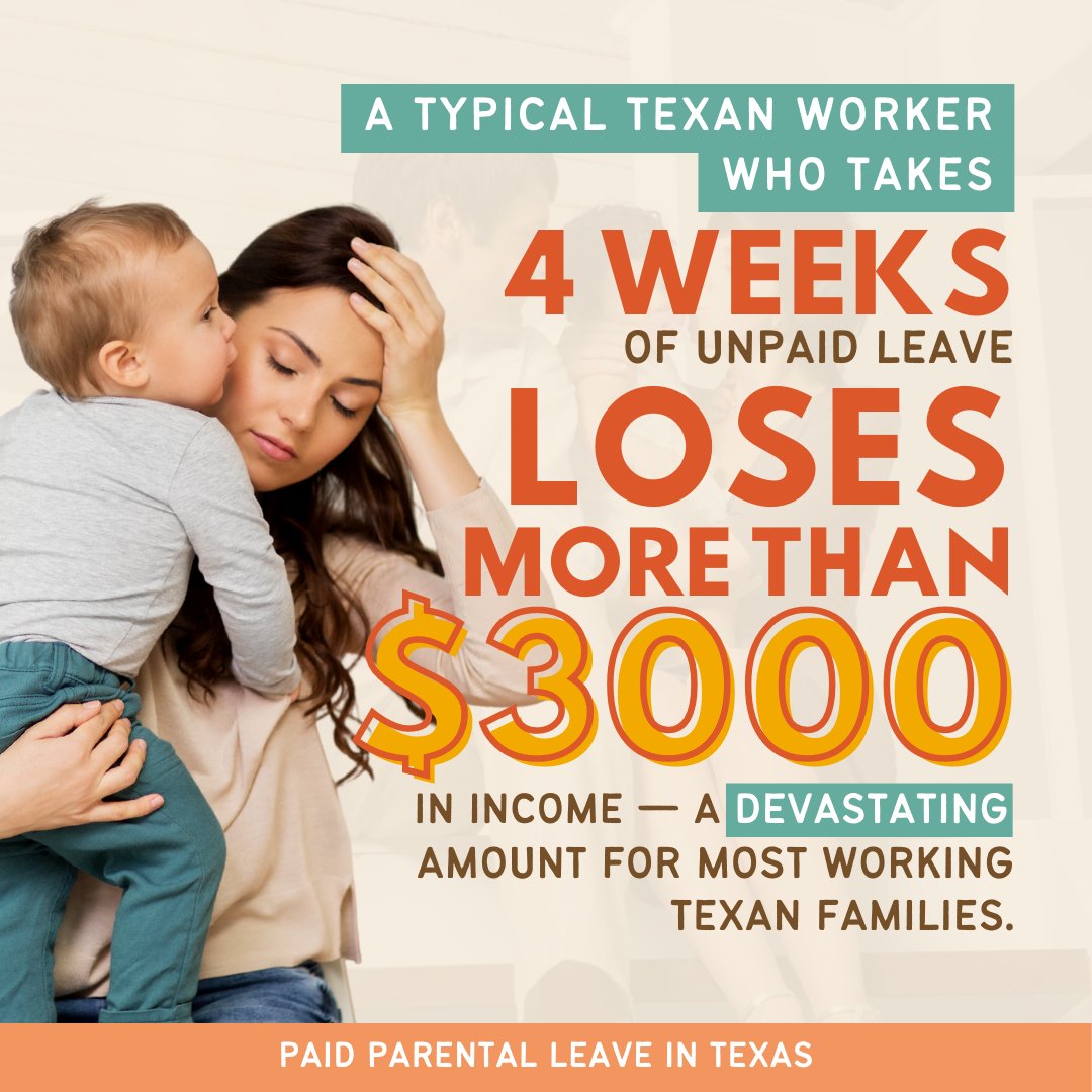 EveryTxn's tweet photo. Parents need time to care for themselves and their children. Texans are worth paid parental leave coverage — the #txlege must pass #HB2604, the Texas FAMILY Act.

Read more via @AmandaPosson: https://t.co/tvl8zAtF1T https://t.co/P3By6nf7ih