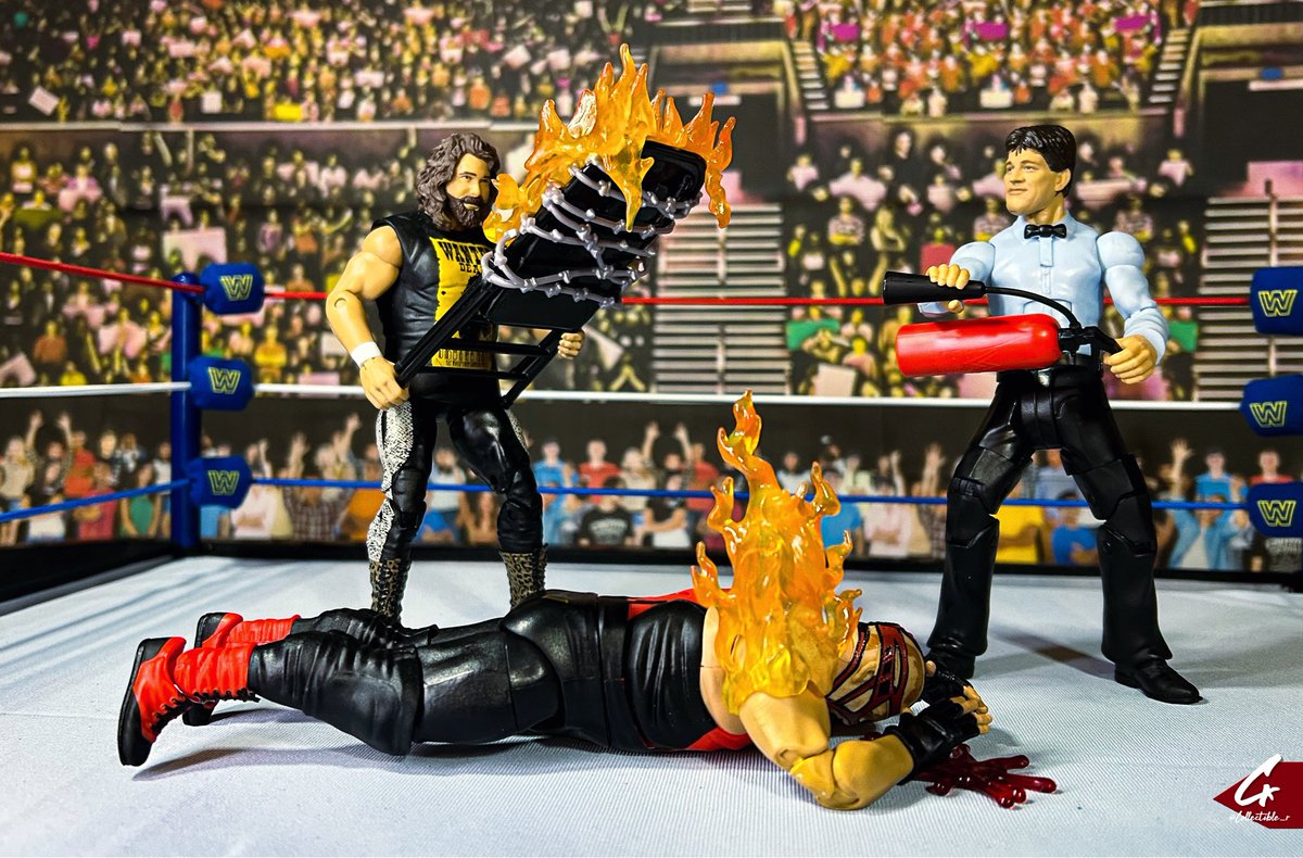 He’s on fire!

@RealMickFoley #CactusJack #WWE #WWEEliteSquad @Mattel @RingsideC