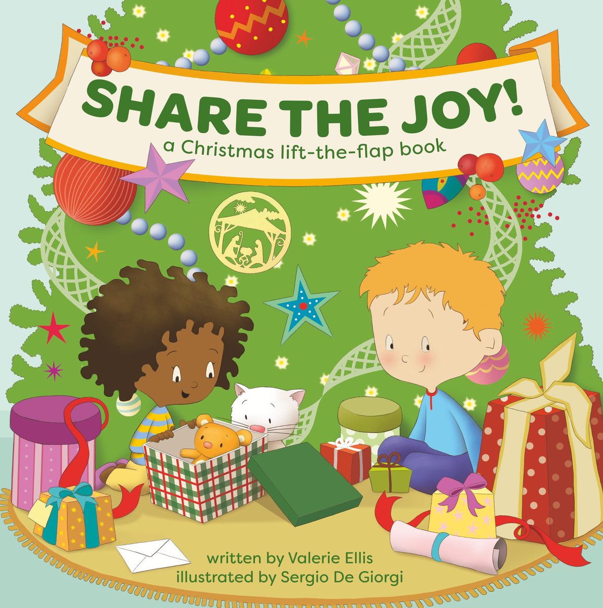 So happy to celebrate this cover reveal with you! Share the Joy: A Christmas Lift-the-Flap Book helps families celebrate giving, sharing &amp; the gift of Jesus. More info (+ adorable illustrations): valerieellis.com/share-the-joy/ <a href="/paracletepress/">Paraclete Press</a> #coverreveal #kidsbooks