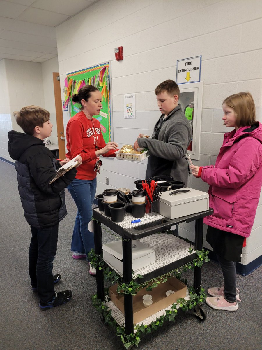 CSC students delivering coffee (and smiles) to our CPS and CIS teachers! ☕️