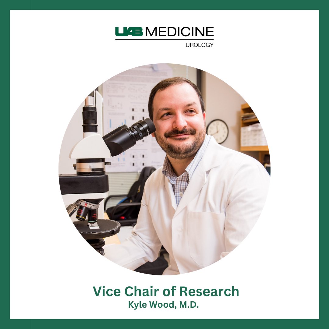 Congratulations to @drkyledavidwood for being appointed as the @UABUrology Vice Chair of Research!

Looking forward to experiencing both his expert leadership and mentorship in this new role.

#urology #UroSoMe 

@AmerUrological @SES_AUA @KUHPRIME 
@UABHeersink @uabmedicine