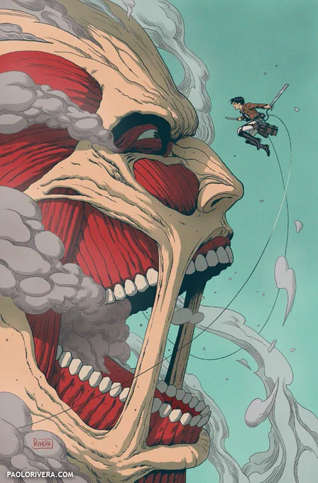There are actually 2 versions of that Attack on Titan piece. I can't remember how we decided to "upgrade," but I knew I could make the lighting more  