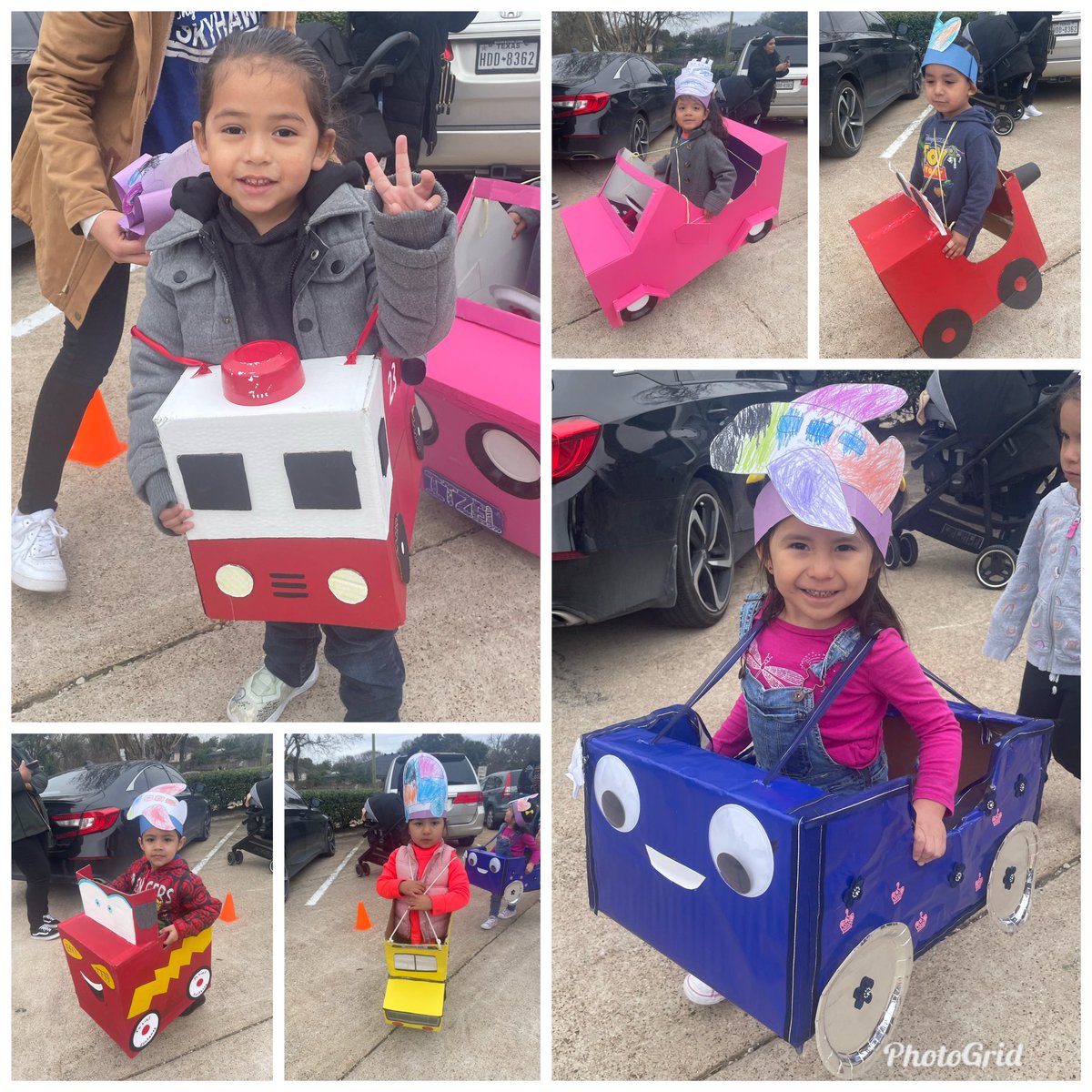 Mrs_Ledford's tweet photo. #3 The @SkyviewPreK school first annual box car parade was a huge success! Our families and students had so much fun learning and creating together. #skyviewprek #prek 💙 🚕🚗🏎️🚓 https://t.co/0040z6bwAo