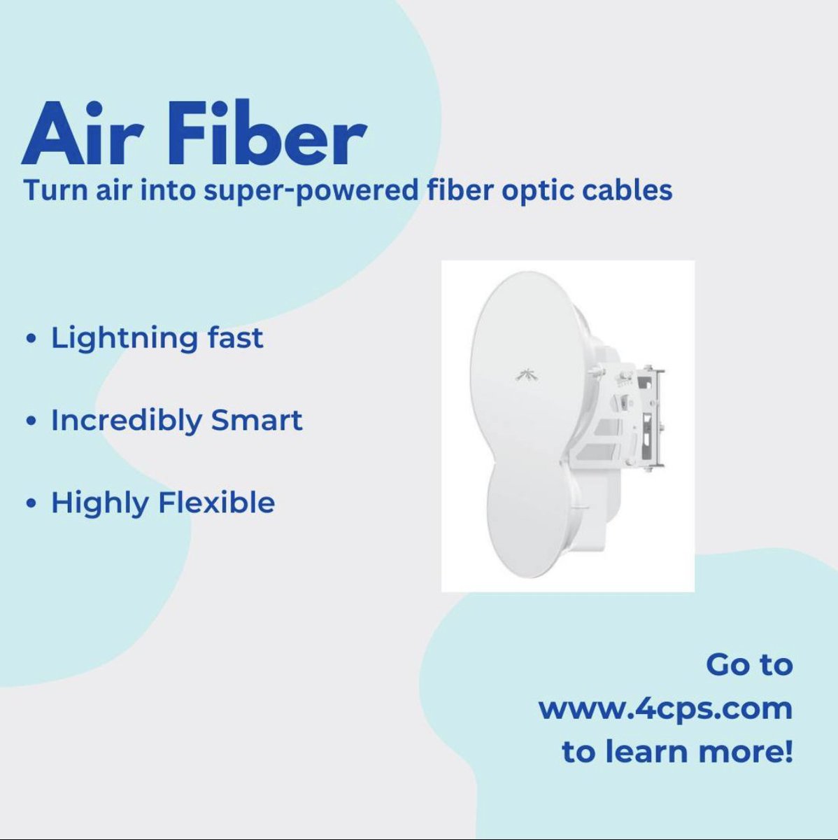 Happy #AirFiberFriday! Head over to our website 4cps.com for more information on this fantastic technology! #cpselectric #go4cps