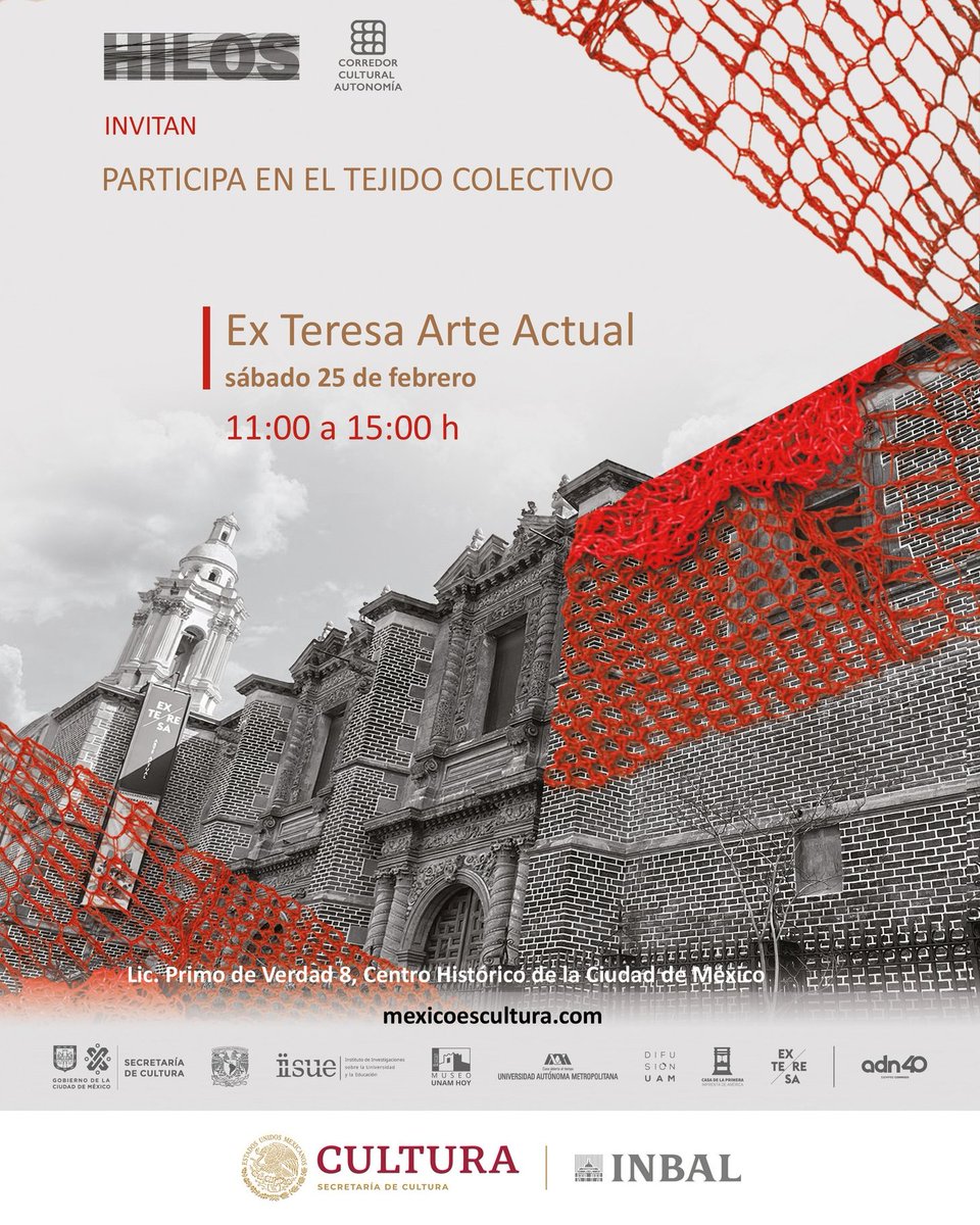PartyMakers911's tweet image. Este sábado 25 de febrero de 11 a 15 horas participar en el tejido colectivo &quot;Sangre de mi sangre&quot; en @exteresa por @ColectivoHilos  #KeepMaking