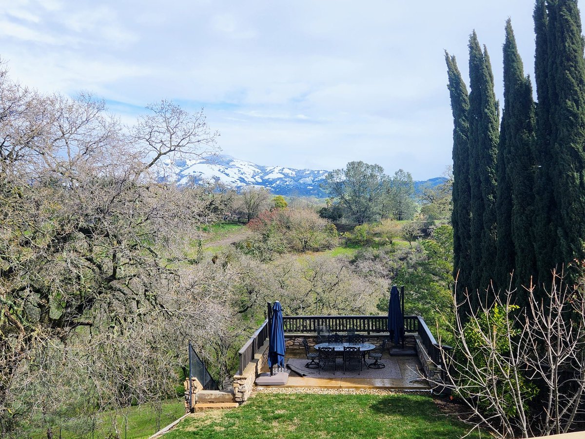 snow in the distance on Mount Diablo in the bay area... hell has officially frozen over