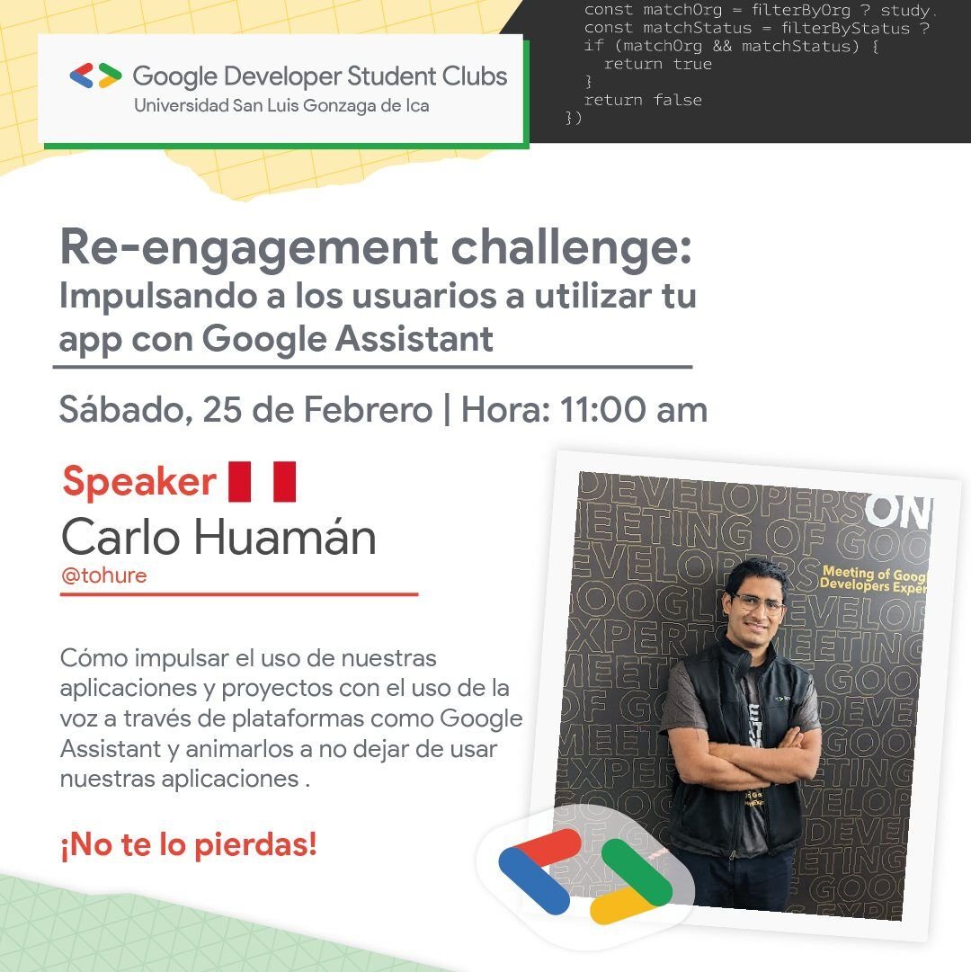 dsc_utp's tweet photo. El  #GDSCPeruHack2023 estará en Ica! 

@MelissaGaveM , Data Engineer en el BCP  y co-org de @GDGLima, @WTMLima  Ambassador

@tohure_ Ingeniero de Sistemas de la Universidad Señor de Sipán , Arquitecto Mobile en BCP. y #GDEAssistant

🔗https://t.co/CL8XlcEa0V https://t.co/qZ9KJQZSq6