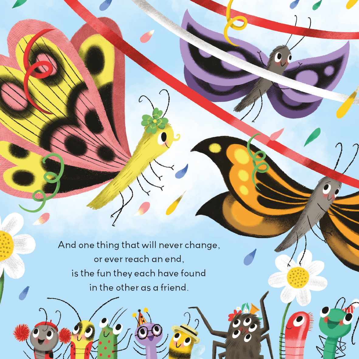 Beautiful illustrations by Nila Aye for You Can Do It, Clover! The first book in the new Little Bugs, Big Feelings series written by Hollie Hughes. 🐛 🍓 🪱 @nilaaye @holliejhughes @HachetteKids