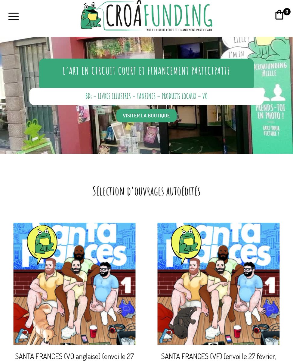 croafunding's tweet photo. Si vous ne pouvez pas venir à la dedicace lilloise de Jean-Frédéric Kone pour Santa Frances, rien n'est perdu. Vous pouvez acheter un exemplaire sur notre site de vpc et le récupérer à la librairie dédicacé (ou le recevoir) après le 25 février.
#vpc #gay #bggay #lgbtd #soapopera https://t.co/zKx8EXBb5Y