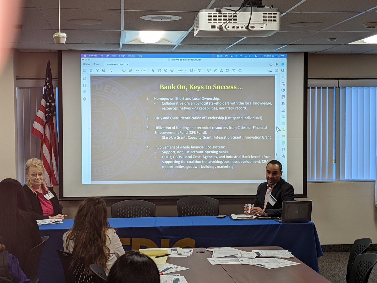 FDICgov's tweet photo. This week in San Diego, #TeamFDIC led two outreach events, focused on fostering greater economic inclusion for people without bank accounts. They also covered opportunities for banks to work with community partners to help staff Volunteer Income Tax Assistance sites. #GetBanked https://t.co/IFVekKwO2u