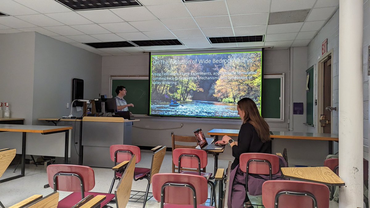 Clay Robertson presents part of his PhD work today, on fundamental mechanisms that rule how bedrock rivers widen. The topic is important because river widening communicates fluvial incision to the rest of the landscape in many cases worldwide.