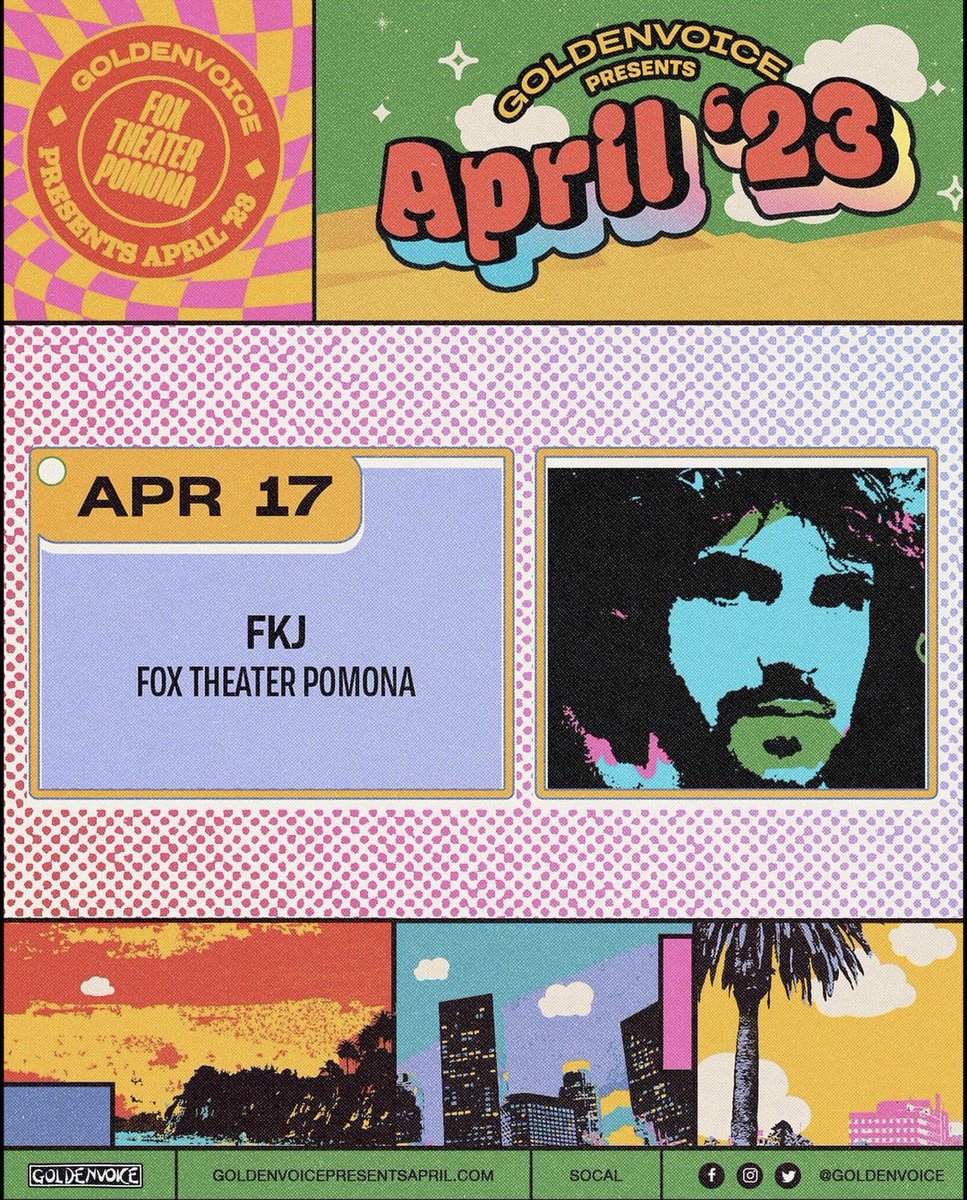 foxtheater's tweet photo. 🏃‍♀️💨 run don’t walk! first batch of Goldenvoice Present April shows are on sale now at https://t.co/Pezohr1kIs https://t.co/wHo304b5lD
