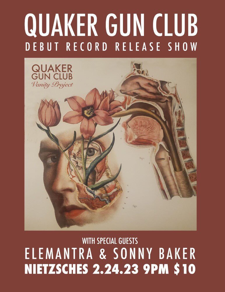 elemantraband's tweet photo. 💥T O N I G H T💥

We’re supporting Quaker Gun Club for their album release show. The incredible Sonny Baker is kicking things off, and we’re closing it out. Doors at 9, music shortly after. See ya! https://t.co/tRlTDUYzVE