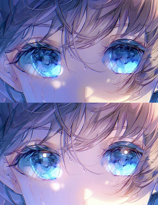 ハイライトの有無でここまで変わる𓂃 𓈒𓏸 #イラスト 