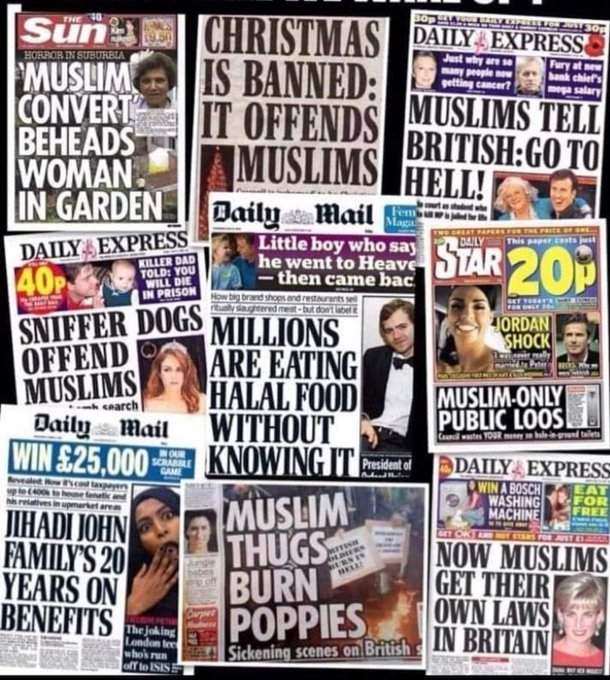 VFreedoms's tweet photo. Islam has no history in the UK clearly been brought to cause division and chaos. 
The question is who brought Islam to the UK? https://t.co/znibT8ozyu