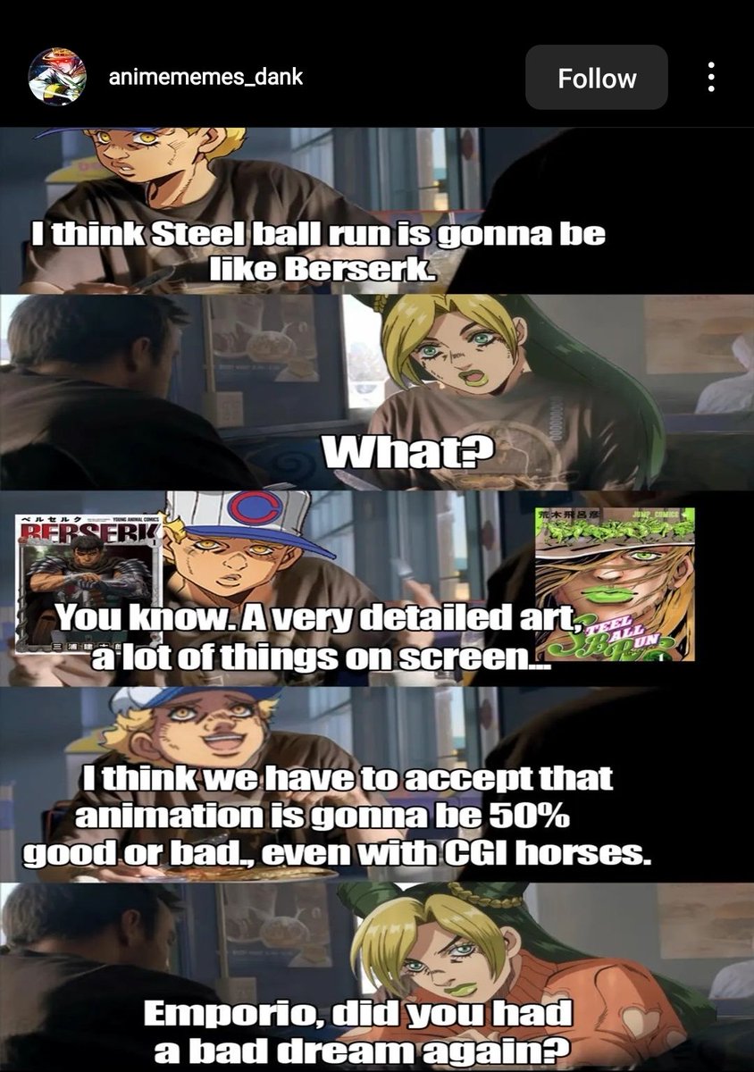 JoJo fans making the worst memes in existence (@existjojomemes) / X