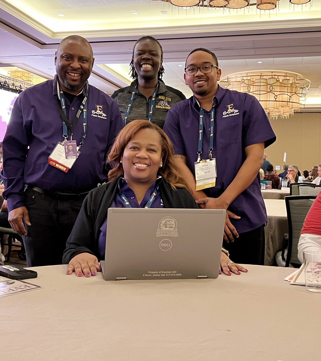 EvermanISD's tweet photo. Our PR Department attended the #TSPRA Conference this week. They are the proud recipients of numerous awards, including 3 Gold Medals. These awards directly reflect our district and the fantastic things happening on our campuses. #EvermanStrong #TSPRA23 https://t.co/H7BabUXCOD