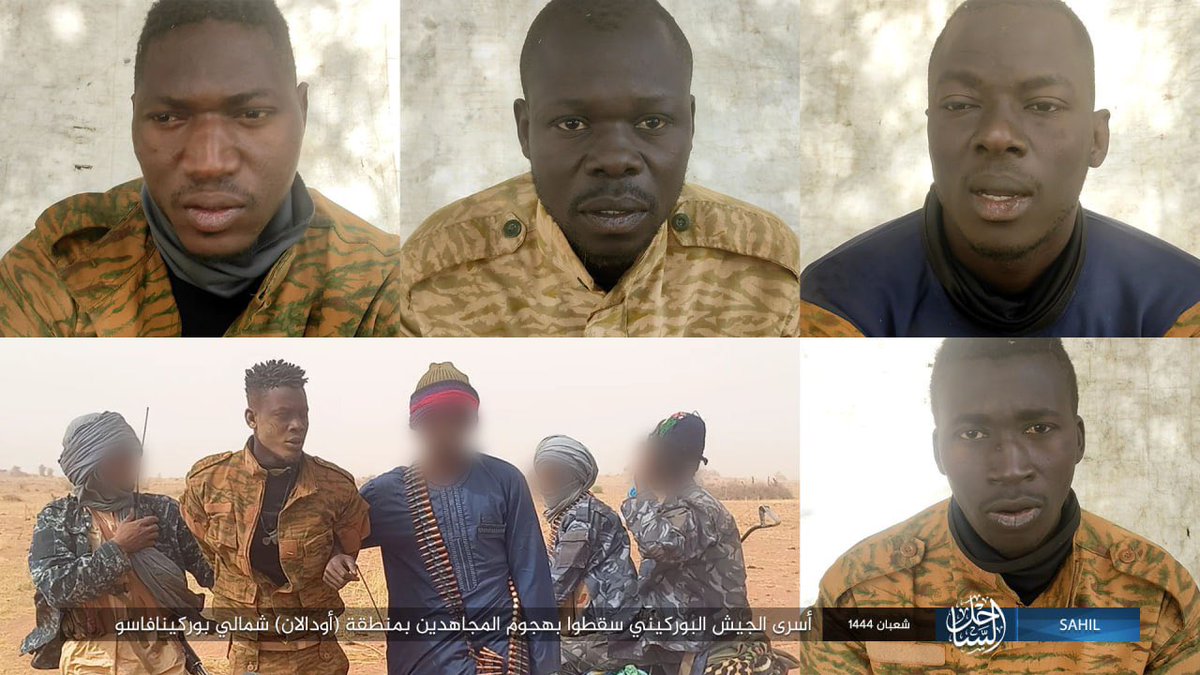 SahelLeaks's tweet photo. #BurkinaFaso: l'#EI_Sahel publie des photos de combat à #Tina_Koff, publie également les photos des cinq soldats fait prisonniers ainsi que des butins de guerre prise.

#SahelLeaks https://t.co/QJPUaD7kBi