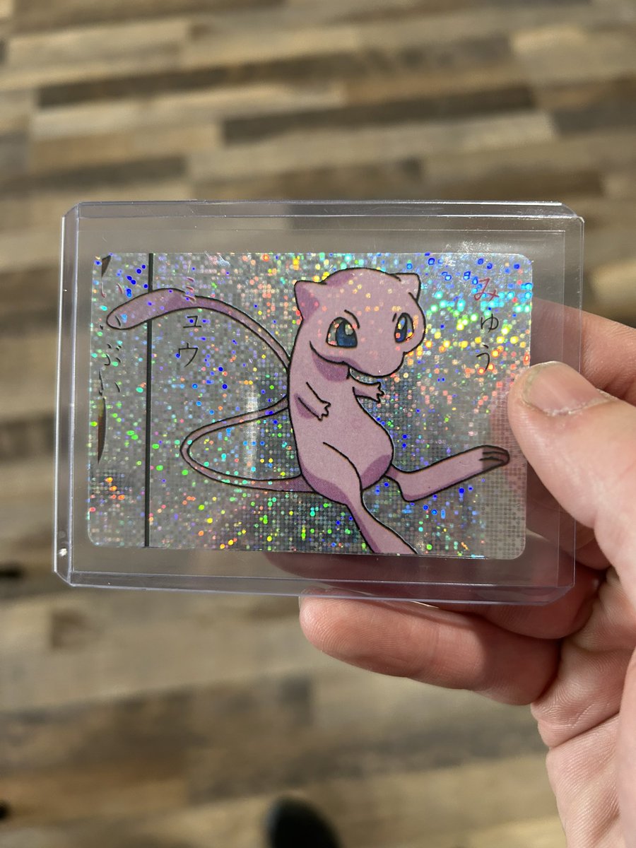 spencergiblin's tweet photo. My part of the trade came in today! Thanks @AdiosTokidoki for this little Mew oddity. It will go great with the rest of the collection! #PokemonTCG #TradeComplete https://t.co/QrPjTQLhRl