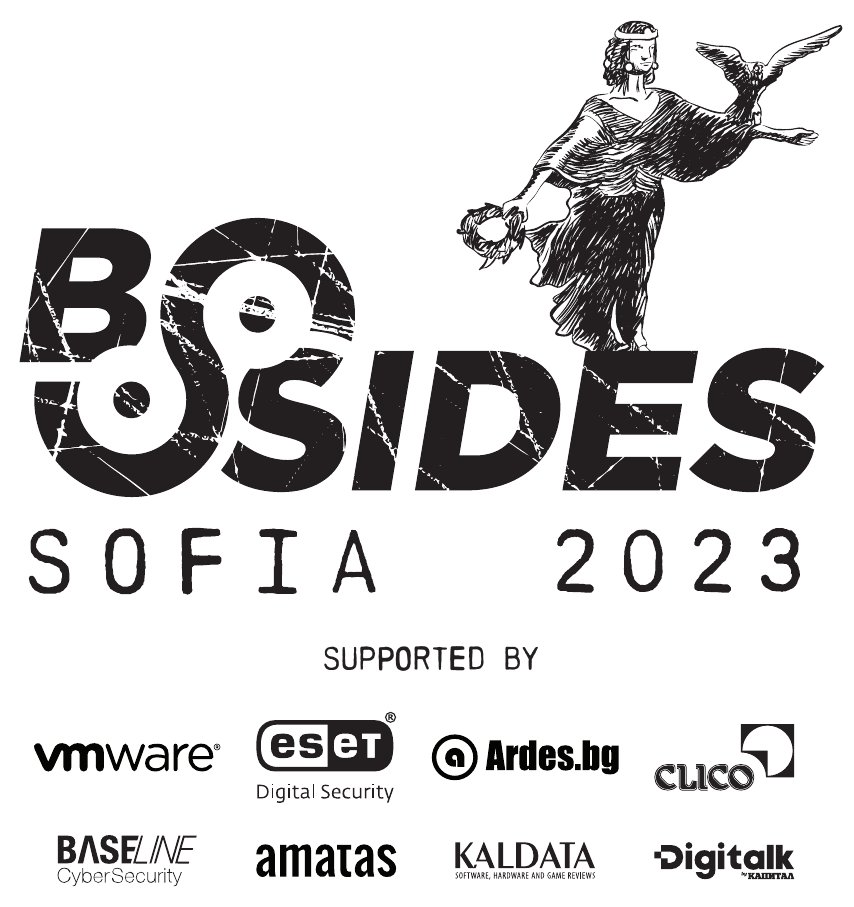 Cheers to our generous sponsors and their support of #BSides #Sofia, thanks to them this event is free for you.
We couldn't have done it without your help, and we are grateful to have you on board!
<a href="/VMware/">VMware</a>  <a href="/ESET/">ESET</a>  <a href="/Ardesbg/">Ardes.bg</a> #CLICO #BaselineIT #Amatas <a href="/kaldata/">Kaldata.com</a> <a href="/digitalkbg/">digitalk.bg</a>