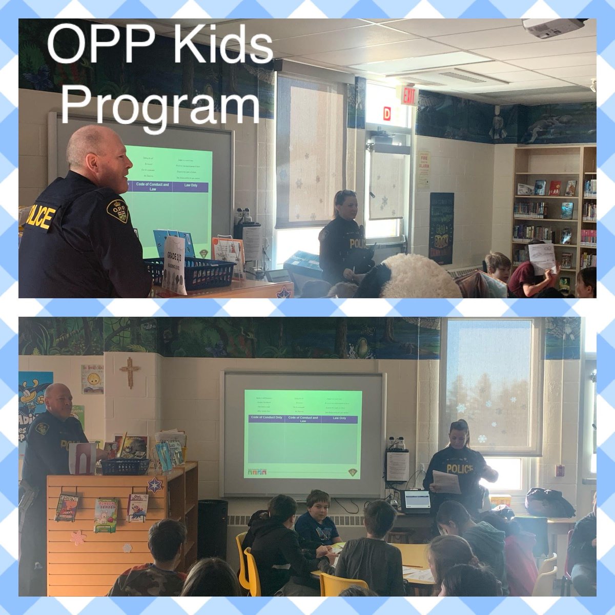 We are so excited that our Gr. 6 students are able to participate in the OPP Kids Program once again this year!  Here we have Constable Nie and Constable Ingram leading our great discussions!  #pvncinspires #stmartinpride #PtboOPP @OPP_CR