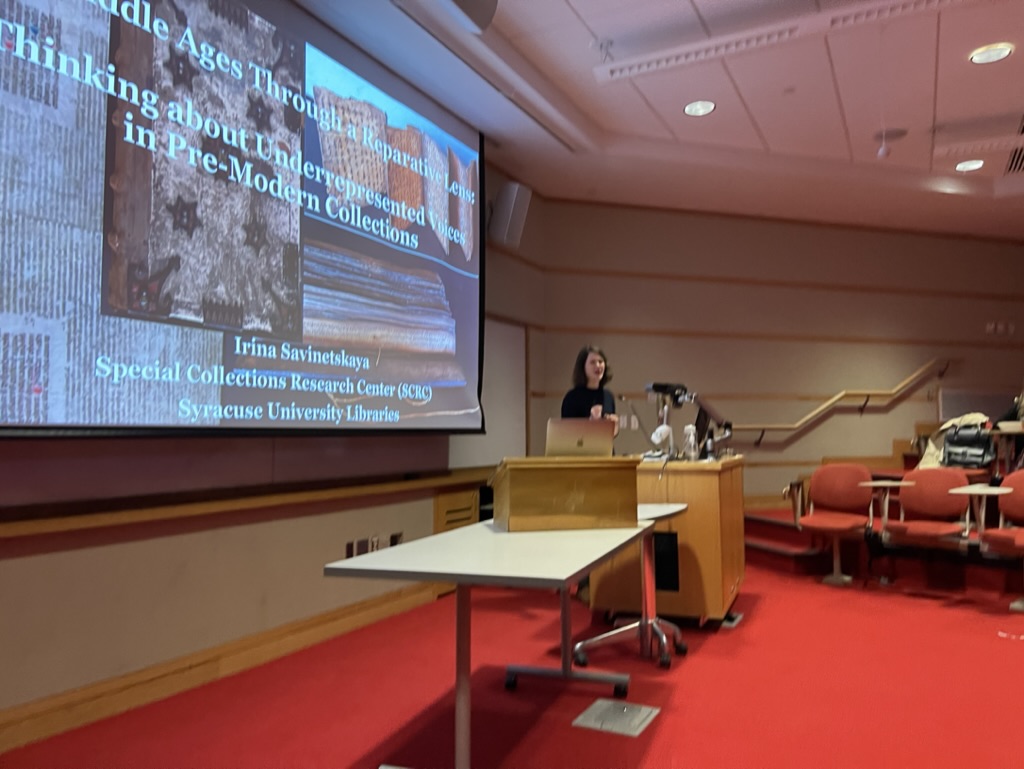 NewWorldNature1's tweet photo. Blown away by Irina Savinetskaya's thoughtful analysis of medieval manuscripts as read through a reparative lens. Thanks for such a rich contribution to the #diversifyingcollections series @HamiltonCollege https://t.co/ERXGZQ5Tlt