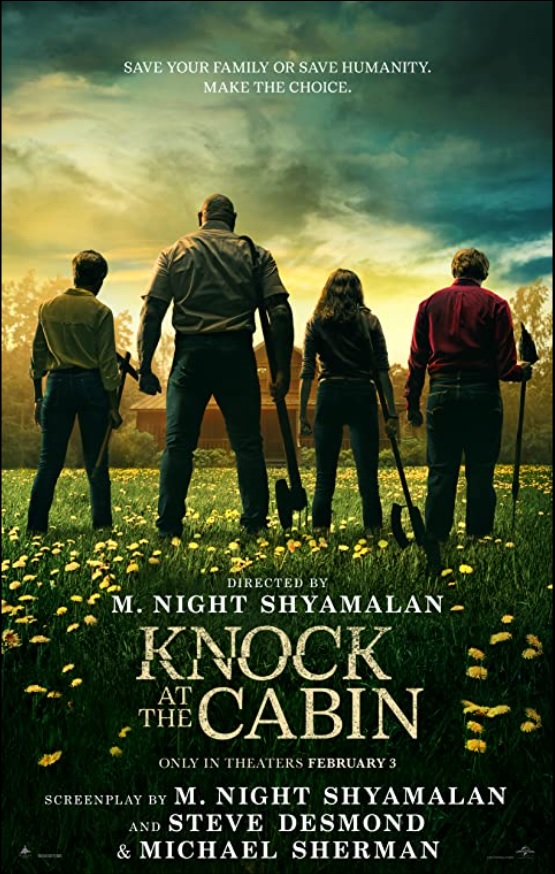 Knock at the Cabin, M. Night Shyamalan's latest offer that gives us some hope after his movie Old. Listen to our #SpoilerFree review hesaidshesaidmovies.com/250 #CabinInTheWoods #MovieReview #Podcasts #FilmTwitter