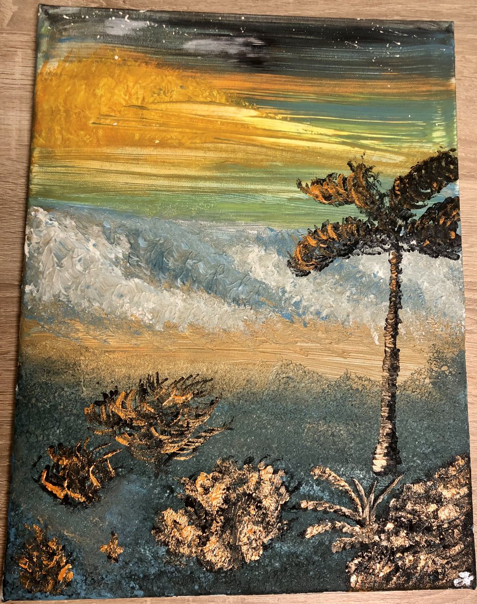 Pflegebiene's tweet photo. Da hab ich mich gestern im Urlaub in den Urlaub gemalt 🤩. Und weil ich ein kleines bisschen Stolz bin, muss ich es euch hier zeigen 🥰 https://t.co/CfYQN84cZ1