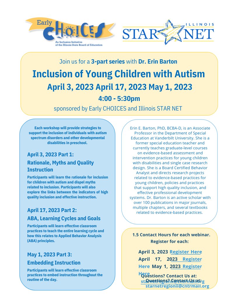 Register at: starnetregionii.org/calendar