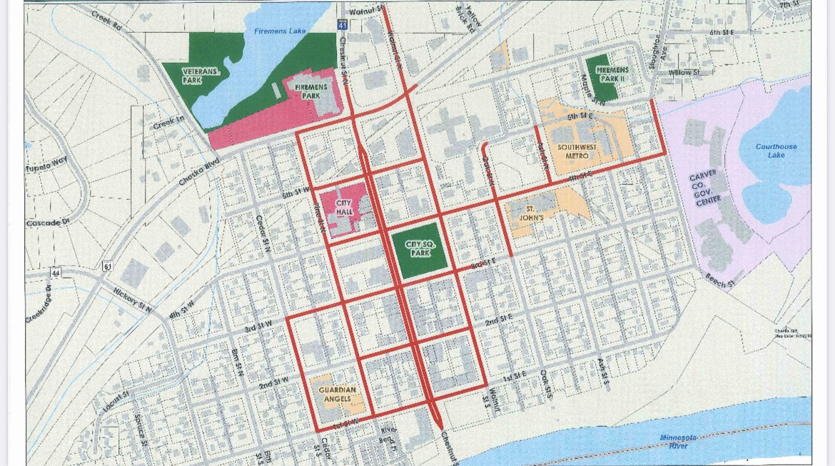 City of Chaska on Twitter "Downtown snow removal starts at midnight