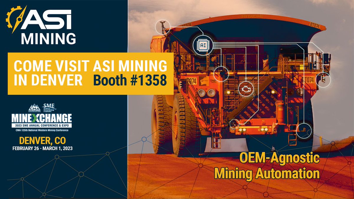ASIRobots's tweet image. Come visit us at MINEXCHANGE in Denver! Booth #1358

#mining #minexchange #autonomousmining #AHS #autonomousvehicles

hubs.ly/Q01DpZfV0