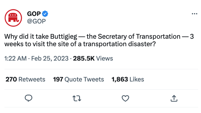 QuoteDigging's tweet photo. “Reminder! While Elaine Chao was Secretary of Transportation… She visited exactly ZERO Train Derailments. The GOP’s Hypocrisy is Astonishing. “ @BagdMilkSoWhat https://t.co/V97XqJzTrz