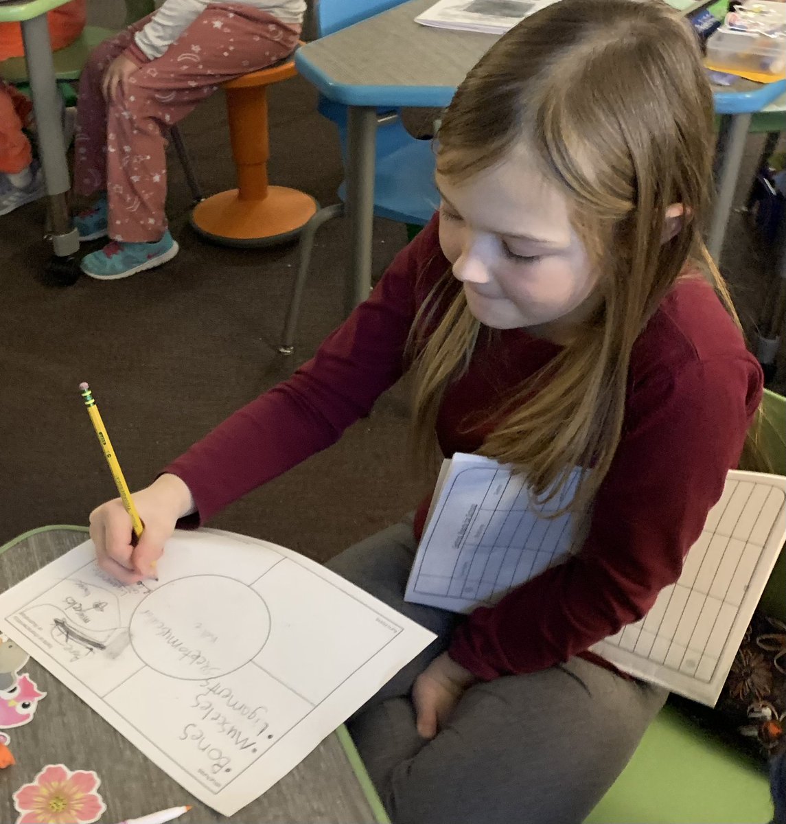 Time to summarize our learning! Students referred back to their notes and created a one pager on a human body system #AVIDatMESI #theMESway