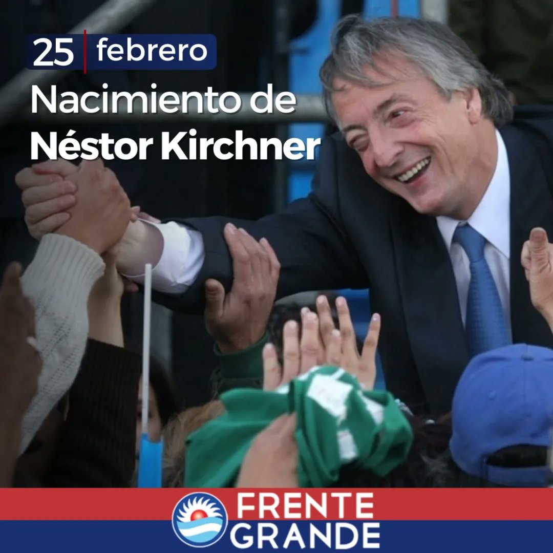 FGNacional's tweet photo. NÉSTOR CUMPLE 🎉

Un 25 de febrero nacía Néstor Kirchner, el hombre que desde el sur inició una patriada que cambió la historia reciente de nuestro país. 

#NéstorCumple🐧
#SiempreNéstor❤️ https://t.co/Kb1FEtBGcL