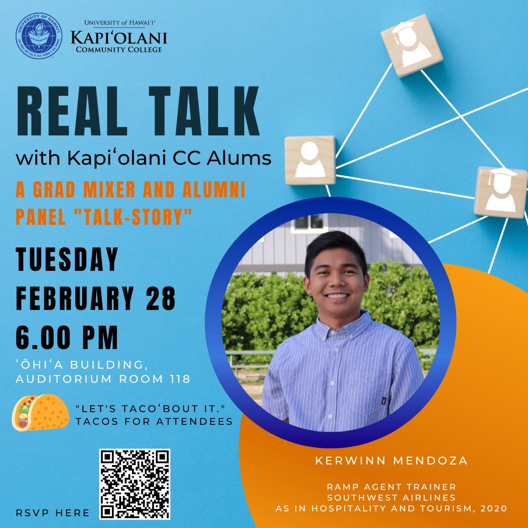 uhkapiolani's tweet photo. Let’s taco’bout it this Taco Tuesday with our alumni! @UHKAPCCAlums 

Students — Ask questions about post-grad life and career to a panel of alumni that are growing in their careers. 

🌮 Refreshments and tacos for attendees
✅ RSVP https://t.co/KgL8iIVQWZ https://t.co/l6QAInuZXP