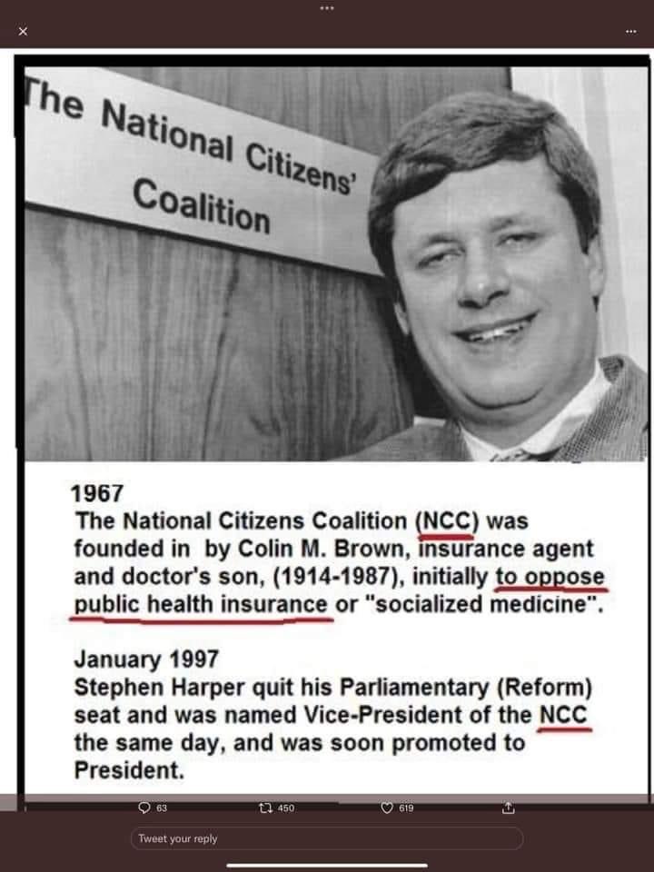 terry_truchan's tweet photo. So if you were wondering why today’s CONservatives in Canada are hell bent on privatizing healthcare in Canada. Here’s why. #cdnpoli #cdnpolitics #NeverVoteConservative https://t.co/U5NgvIbq5r