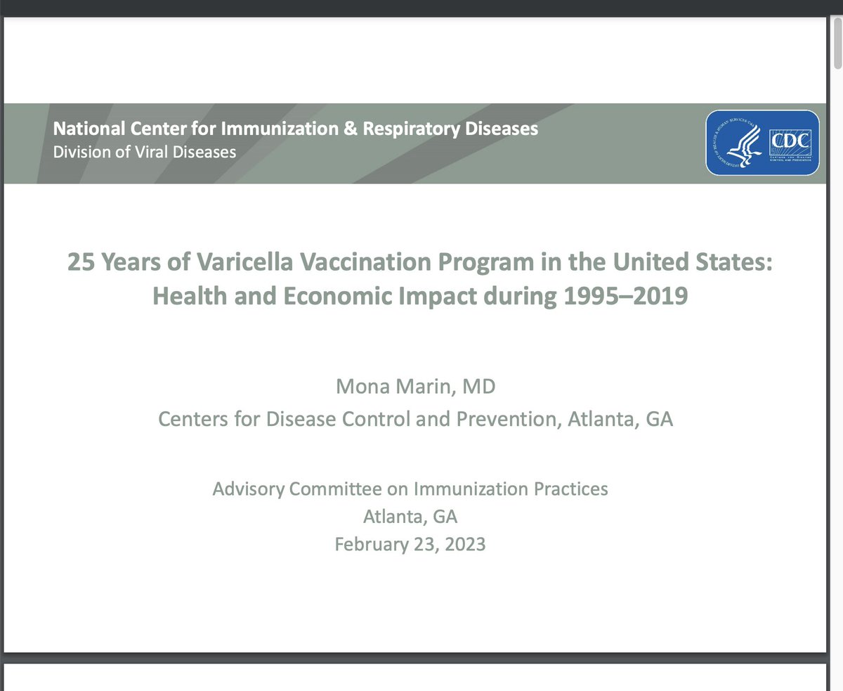 It's not often that a presentation at <a href="/CDCgov/">CDC</a>'s Advisory Committee on Immunization Practices earns an ovation

But this week, a late afternoon session reflecting on the impact of the varicella vaccine ended in applause

cdc.gov/vaccines/acip/…