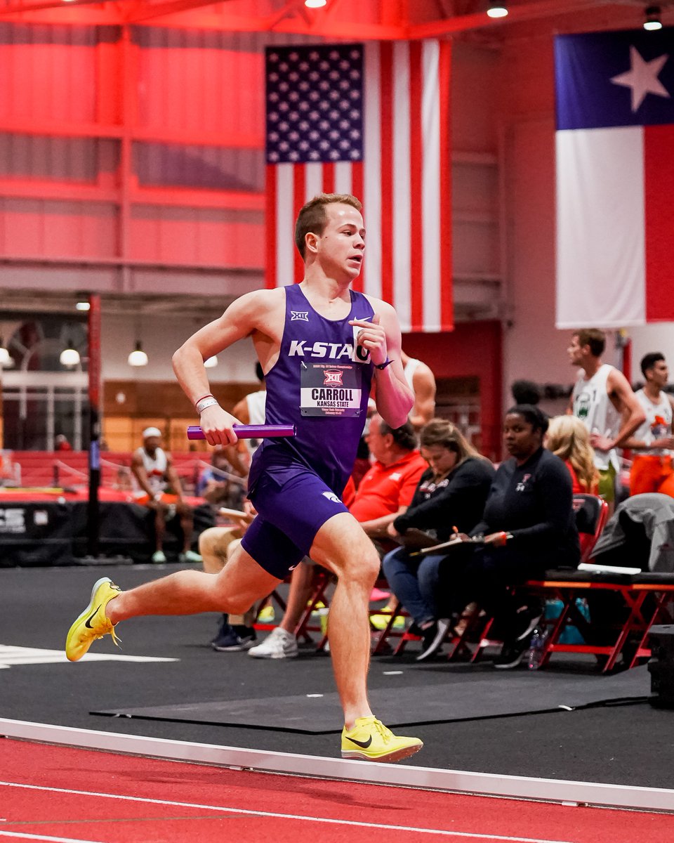 KStateTFXC's tweet photo. Big 12 Indoor Championships

Men's Distance Medley Relay
7. K-State, 9:56.29

#KStateTF x #Big12TF https://t.co/MMAMDPGI7j