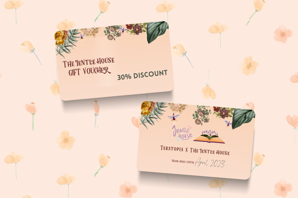 TERATOPIAFEST's tweet photo. ㅤ

Masing-masing pemenang akan mendapatkan VOUCHER potongan 30% dari JENTLE HOUSE. 🧚

ㅤㅤㅤ https://t.co/eUdeeMs1nl