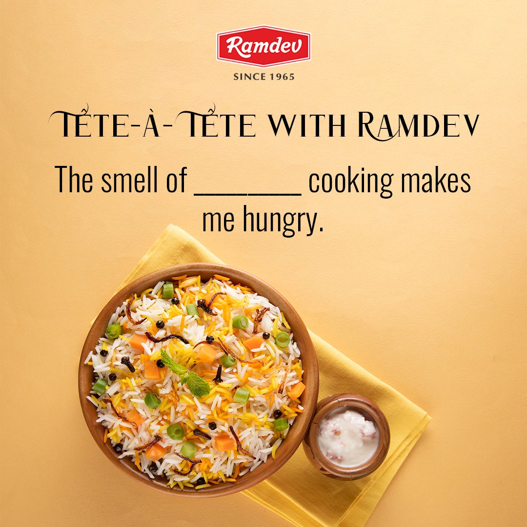 Ramdev_Food's tweet image. We all have that one favourite dish, the smell of which, immediately makes us hungry. Biryani is our pick, what's yours?

Rules :
1. Comment your dish below
2. Share our post
5. Tag us
5. Tag your friends

#Ramdev #RamdevStore #RamdevMasala #RamdevSpices