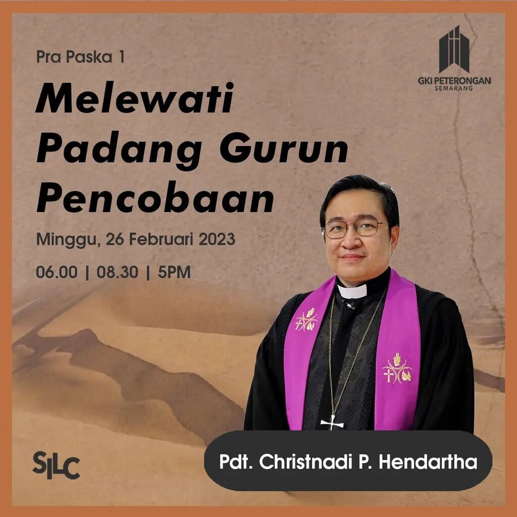 gkipeterongan's tweet photo. Dalam perjalanan hidup manusia, tak jarang manusia merasa sedang melewati padang gurun pencobaan. Padang gurun yang dilewati itu terasa melelahkan dan menyiksa. Hingga terkadang manusia lupa bahwa mereka tidak sendirian dan ada Tuhan yang selalu menyerta… https://t.co/QQyo2Hqwey https://t.co/dccdKF7Eje
