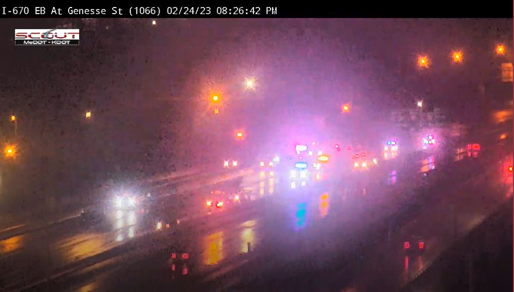 kmbc's tweet photo. HIGHWAY CLOSINGS, as of 8:30 p.m. 

I-435 NB at K-10 WB -- Lenexa
I-470 EB/71 Highway -- Grandview Triangle
I-670 WB/Genessee -- Kansas City, Mo.
I-70 EB near 40 Highway -- Kansas City, Mo. 

MORE: https://t.co/FoxuBDYysf https://t.co/YMxMe0Bguu