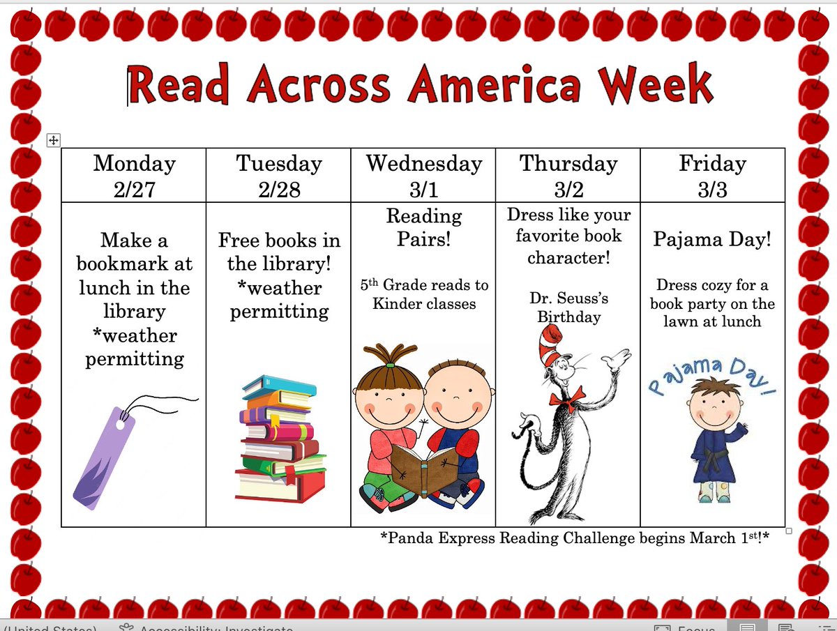 <a href="/ElDoradoBears/">El Dorado Avenue Elementary</a> Read Across America Week starts next week! Join us in celebrating our love of reading! <a href="/LASchools/">Los Angeles Unified</a> <a href="/LASchoolsNorth/">LAUSD Region North</a> <a href="/Kelly4LASchools/">Kelly Gonez, LAUSD</a> <a href="/SFS_COS/">SanFernando.Sylmar.COS</a>