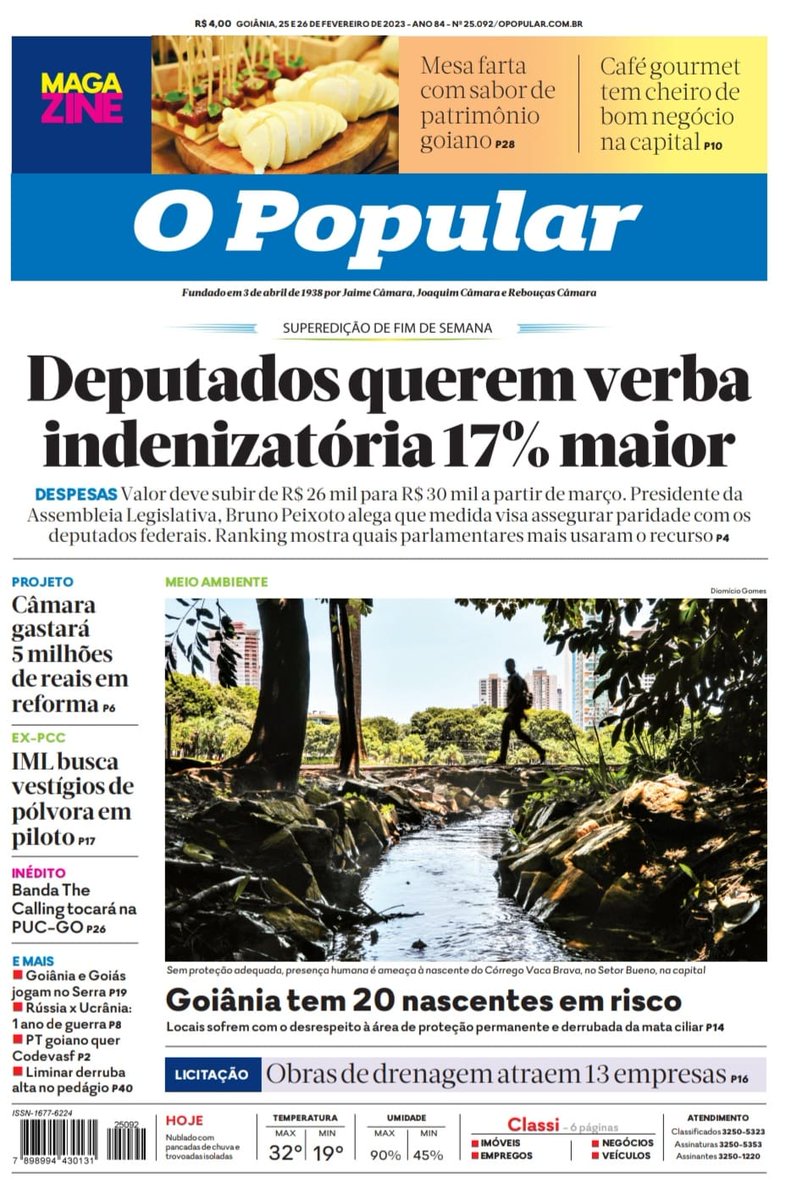 jornal_opopular's tweet photo. CAPA DO DIA ▪ Olá, leitor! Esta é a capa da nossa edição impressa deste sábado (25). 

Confira estas e outras notícias em https://t.co/Pbc7xuZkgj  

#JornalOPopular #OPopular #LeiaAgora https://t.co/2n7v0lLbgz