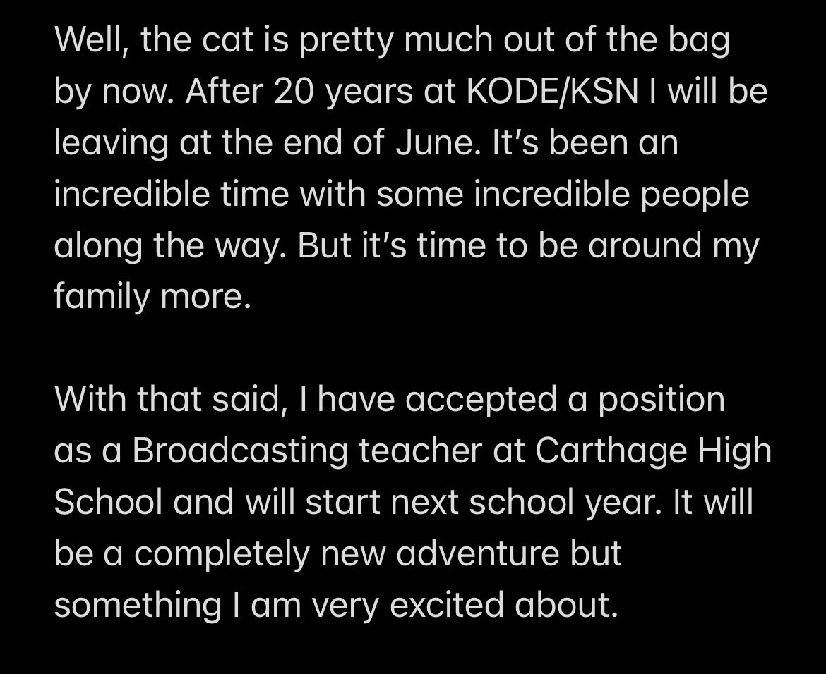 Andy_Searcy's tweet image. Personal news as they say…